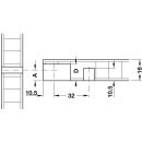 Häfele Doppelbolzen Rafix 30 verzinkt Bohrloch 5mm Wanddicke 16mm