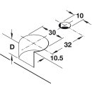 Häfele Doppelbolzen Rafix 30 verzinkt Bohrloch 5mm Wanddicke 16mm