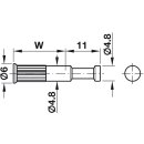 H&auml;fele Endkappenbolzen Rafix 30 verzinkt Bohrloch 5mm Wanddicke 16mm