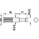 Häfele Endkappenbolzen Rafix 30 verzinkt Bohrloch 5mm Wanddicke 16mm