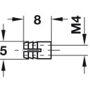 Häfele Spreizmuffe Innengewinde M4 für 5mm Bohrloch