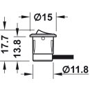 Häfele Wippschalter mit Zuleitung schwarz Bohrloch 12mm 12-24V