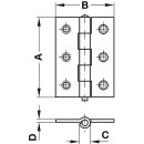 Häfele Scharnier gerollt 63x42mm verzinkt mit losem Stift