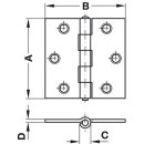 Häfele Scharnier gerollt 63x63mm verzinkt mit losem Stift