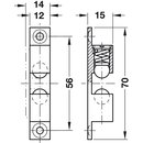 Häfele Ideal-Schnäpper Doppel-Kugelschnäpper Messing 70mm zum Schrauben