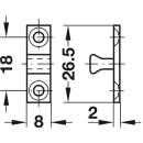 Häfele Ideal-Schnäpper Doppel-Kugelschnäpper Chrom 43mm zum Schrauben