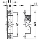 Häfele Ideal-Schnäpper Doppel-Kugelschnäpper Chrom 49mm zum Schrauben