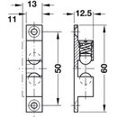 Häfele Ideal-Schnäpper Doppel-Kugelschnäpper Chrom 60mm zum Schrauben