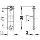 Häfele Ideal-Schnäpper Doppel-Kugelschnäpper Chrom 60mm zum Schrauben