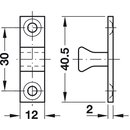 Häfele Ideal-Schnäpper Doppel-Kugelschnäpper Chrom 70mm zum Schrauben