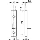 Häfele Möbelriegel Riegel gerade 70x15mm vernickelt