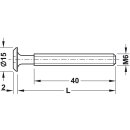 Häfele Flachkopfschraube M6x1 Innensechskant SW4 ohne Spitze 60mm