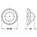 Häfele Türstopper Wandtürstopper Edelstahl 56mm zum Schrauben Messing poliert