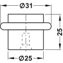 Häfele Türstopper Bodentürstopper Edelstahl matt 31x25mm zum Schrauben