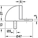 Häfele Türstopper Bodentürstopper Messing verchromt 47x27mm zum Schrauben