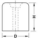 Häfele Türstopper Bodentürstopper Gummi TS8 weiß 40x35mm zum Schrauben