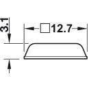 Häfele Anschlagpuffer transparent DB127 rund 12,7x12,7mm zum Kleben