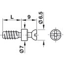 Häfele Verbindungsbolzen Rafix S20 Spezialgewinde 20x7mm verzinkt