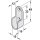 Häfele Schrankrohrlager Kleiderstangen-Halterung für Schrankrohr oval 30x15mm mit 3 Schraublöcher schwarz