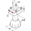Häfele Möbel Sockelverstellfuß zum Schrauben 50-78mm Kunststoff schwarz
