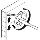 Häfele Möbelaufhänger zum Einbohren mit Höhenverstellung 35mm schwarz