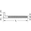 Häfele Möbel Schraubhaken für Justierbeschlag mit Höhenverstellung 55x16mm verzinkt