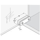 Häfele Scharnier zum Klemmen für Glas-/Holzkonstruktionen verchromt