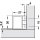 Häfele Glastür-Scharnier 170° für Glas-/Holzkonstruktionen vernickelt für Innenanschlag (2 Stück)
