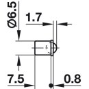 Häfele Kugelschnäpper zum Einpressen 7,5x6,5mm vermessingt