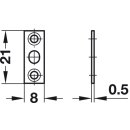 Häfele Kugelschnäpper zum Einpressen 7,5x6,5mm vermessingt