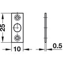 Häfele Kugelschnäpper zum Einpressen 10,5x9,5mm vermessingt