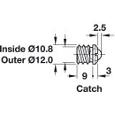 Häfele Kugelschnäpper zum Eindrehen AD 14 mm  ID 12,6 mm