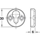 H&auml;fele M&ouml;bel Kapsel-Bettverbinder ohne Aush&auml;ngesicherung 30x7mm Stahl