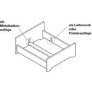 Häfele Möbel Bettverbinder für Mittelbalken- und Lattenrostauflage blau verzinkt