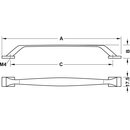 Häfele Möbelgriff Bügelgriff 135x27mm Messing gebuerstet