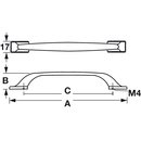 Häfele Möbelgriff Bügelgriff 135x27mm Messing gebuerstet