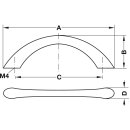 Häfele Möbelgriff Bogengriff 112x24mm vernickelt matt