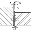 Häfele Aufschraubband Scharnier 76x76mm Edelstahl brüniert Anschlag links rechts