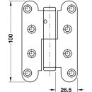Häfele Aufschraubband Scharnier 100mm verzinkt Anschlag rechts