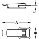 Kisten Hebel Spannverschluss ohne Öse Stahl verzinkt 56,5x23mm