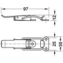 Kisten Hebel Spannverschluss mit Arretierung blau verzinkt 97x30mm