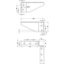 H&auml;fele Winkelverbinder Winkelbeschlag aus Stahl verzinkt 125x54mm