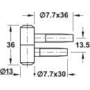 Häfele Startec Einbohrband aus Stahl verzinkt für gefältzte Innentüren bis 40kg