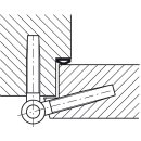 Häfele Startec Einbohrband aus Stahl verzinkt für gefältzte Innentüren bis 100kg