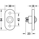 Häfele Startec Klingelplatte 64x30mm oval Edelstahl matt