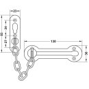 Häfele Türkette für Drehtüren 130x36mm verchromt poliert