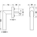 Häfele Fenstergriff für Drehkippfenster 125x72mm Edelstahl matt
