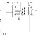 Häfele Startec Fenstergriff für Drehkippfenster 135x60mm Edelstahl matt