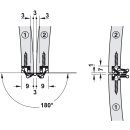 Häfele Sepa-Mini Scharnier für unsichtbaren Anschlag 39mm Messing matt